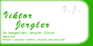 viktor jergler business card